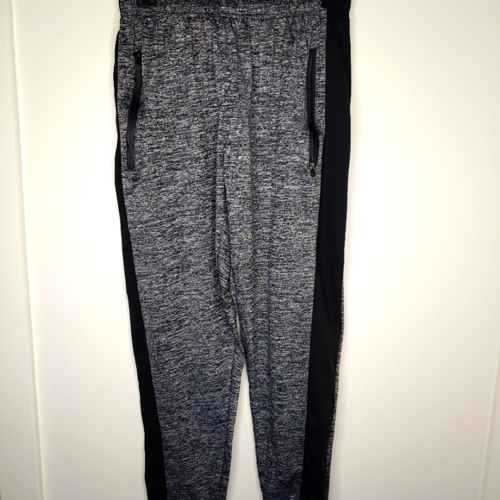 Grey heathered track pants